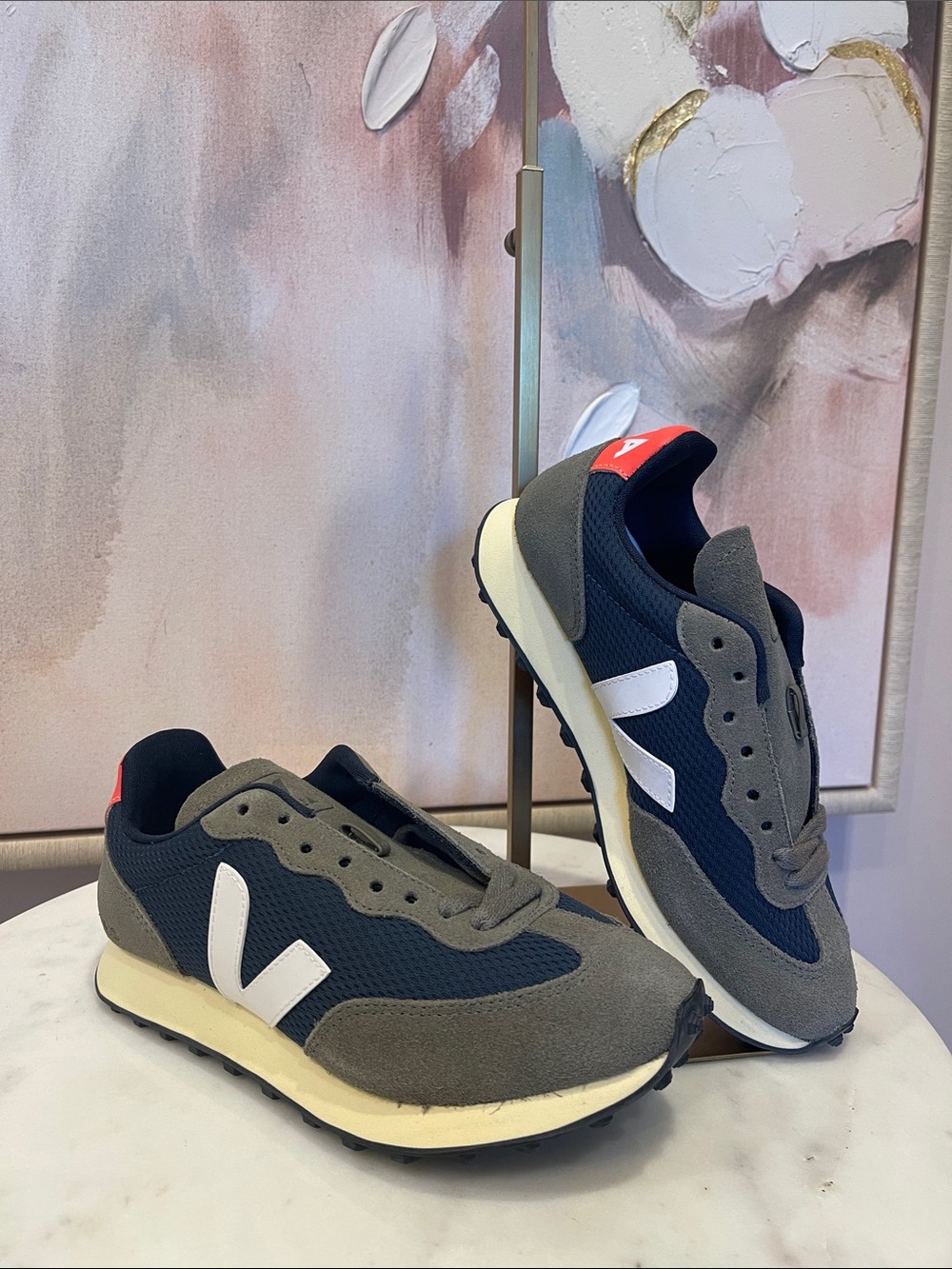 NWT Veja Women’s Navy, White, & Orange Sneakers - Size 5